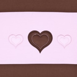 SERDUSZKA czekolada-róż - 2 elementowa pościel dla dziecka